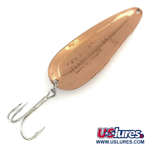 Vintage   Nebco FlashBait 66, 3/4oz Copper fishing spoon #8632