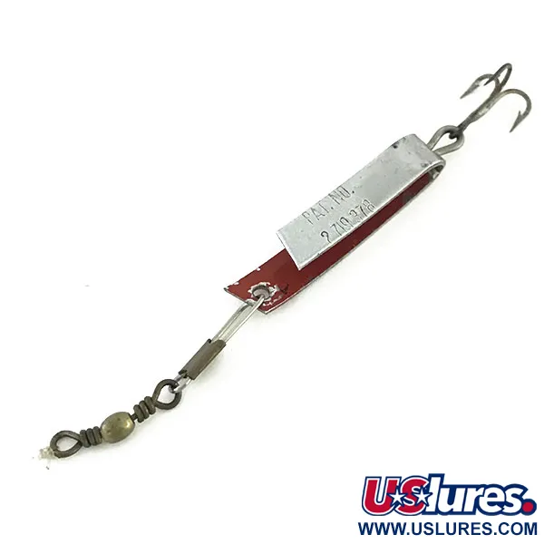 Vintage  South Bend Super Duper 500, 3/64oz Nickel / Red fishing spoon #8642