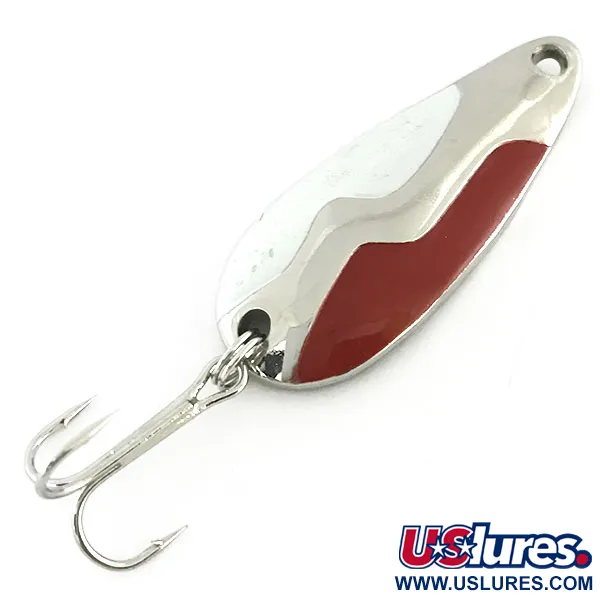 Vintage  Acme Kamlooper, 2/5oz Red / White / Nickel fishing spoon #8644