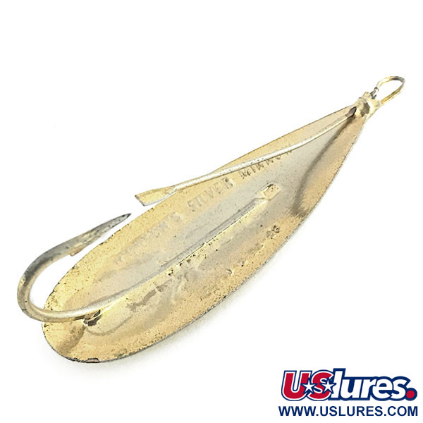 Vintage   Weedless Johnson Silver Minnow, 2/5oz Gold fishing spoon #8655