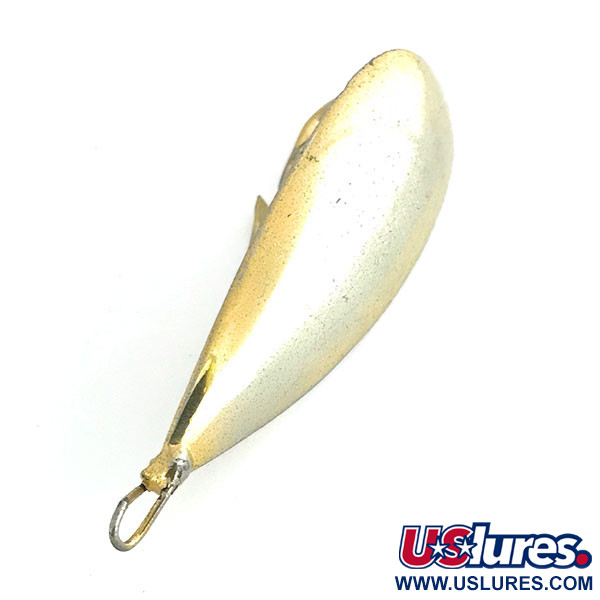 Vintage   Weedless Johnson Silver Minnow, 2/5oz Gold fishing spoon #8655