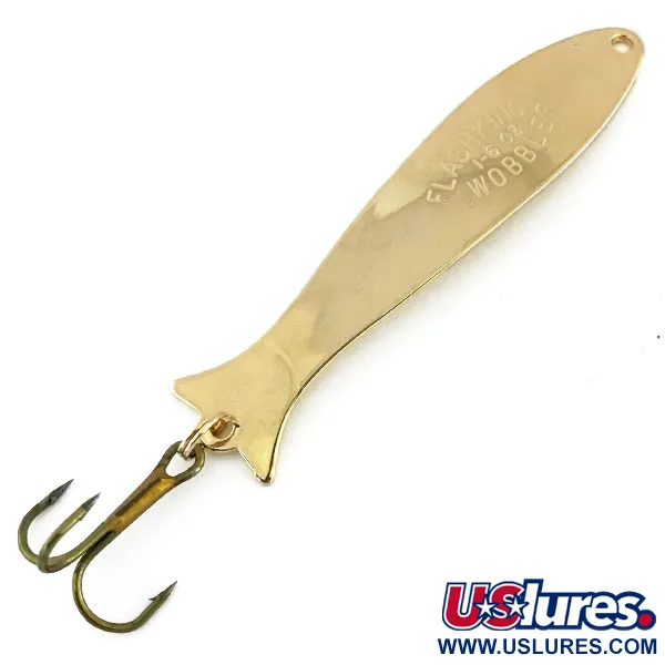 Vintage   Acme Flash-King Wobbler , 3/16oz Copper fishing spoon #8656