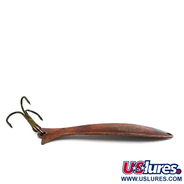 Vintage   Acme Flash-King Wobbler, 3/16oz Bronze (Brass) fishing spoon #8658