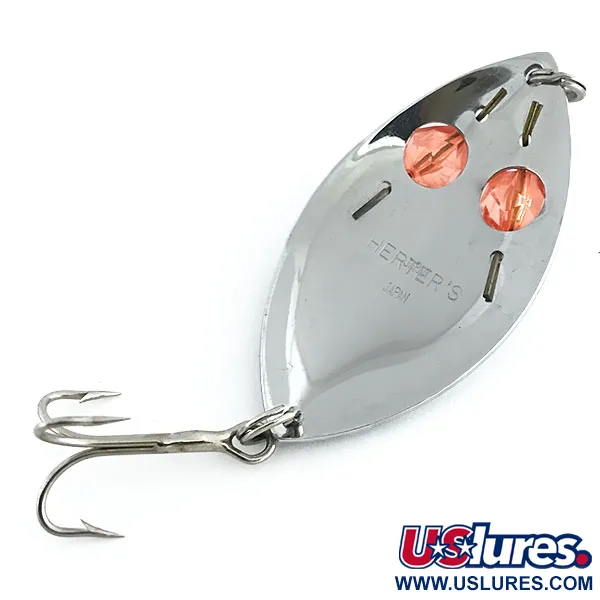 Vintage   Herter's Glass eye spoon, 2/5oz Nickel fishing spoon #8666