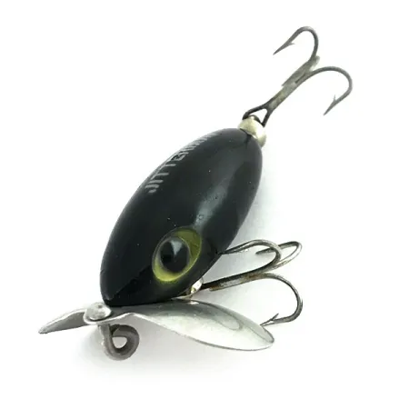 Vintage Fred Arbogast Jitterbug, 1/4oz Black fishing lure #8671