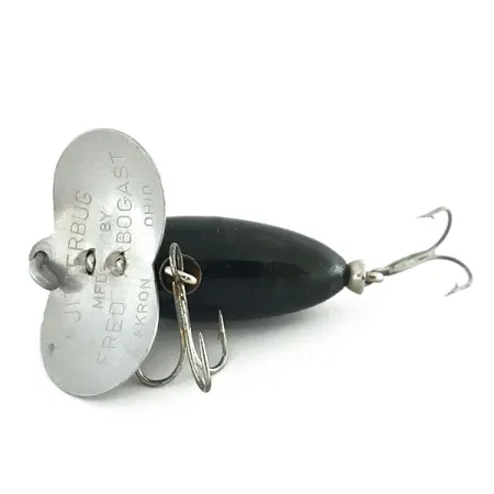 Vintage Fred Arbogast Jitterbug, 1/4oz Black fishing lure #8671