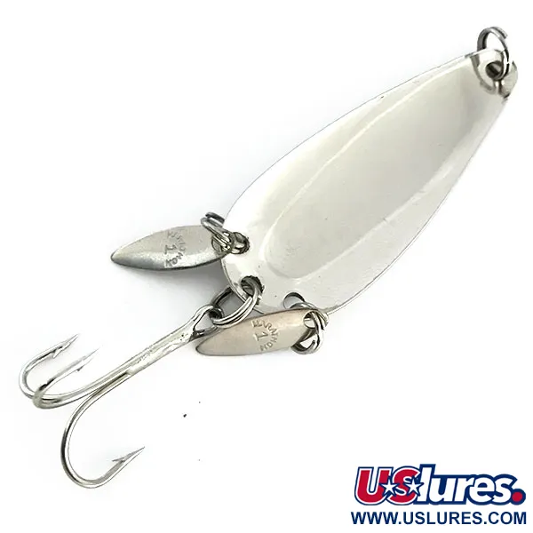 Vintage   Marathon (with sonic blades), 2/5oz Nickel fishing spoon #8681
