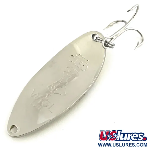 Vintage Seneca Little Cleo (Hula Girl), 2/3oz Yellow / Nickel fishing spoon #8686