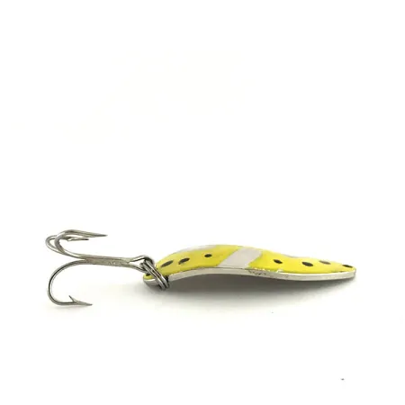Vintage Seneca Little Cleo (Hula Girl), 2/3oz Yellow / Nickel fishing spoon #8686