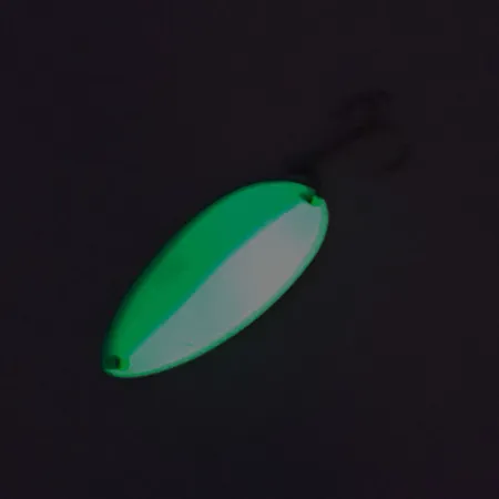 Vintage Acme Little Cleo Glow, 2/5oz Blue / White / Nickel fishing spoon #8688