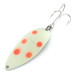 Vintage   Acme Little Cleo Glow, 3/4oz White / Red / Nickel fishing spoon #8689