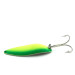 Vintage  Seneca Little Cleo (Hula Girl) UV, 3/4oz Yellow / Green / Nickel fishing spoon #8693