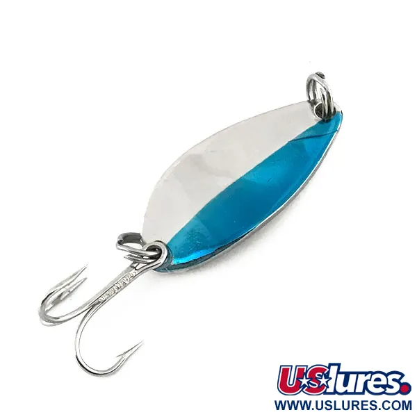 Vintage Acme Little Cleo, 1/8oz Nickel / Blue fishing spoon #8694