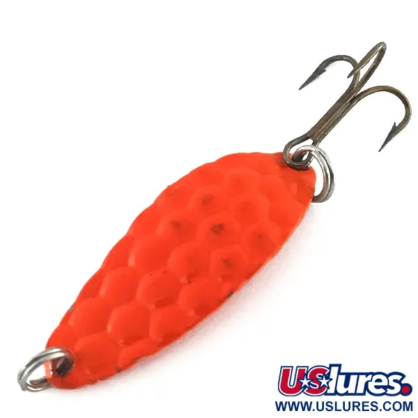 Vintage   Acme Little Cleo, 1/4oz Orange fishing spoon #8696