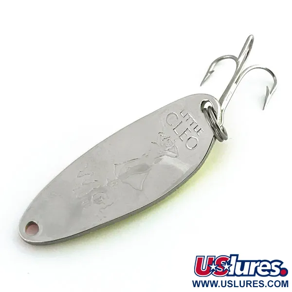  Seneca Little Cleo (Hula Girl) UV, 1/3oz Yellow / Orange / Nickel fishing spoon #8697
