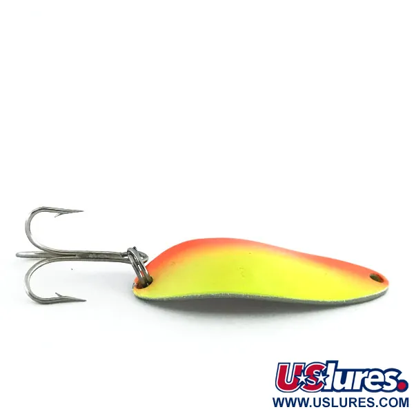  Seneca Little Cleo (Hula Girl) UV, 1/3oz Yellow / Orange / Nickel fishing spoon #8697
