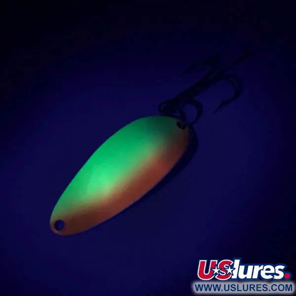  Seneca Little Cleo (Hula Girl) UV, 1/3oz Yellow / Orange / Nickel fishing spoon #8697