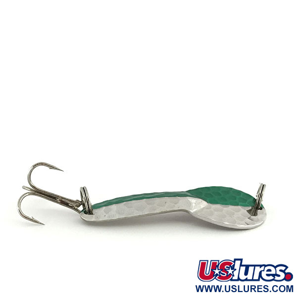  Acme Dazzler #2, 1/4oz Hammered Nickel / Green fishing spoon #8700