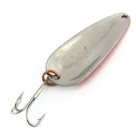 Vintage Nebco Aqua Spoon, 1/4oz Red / White / Nickel fishing spoon #8703