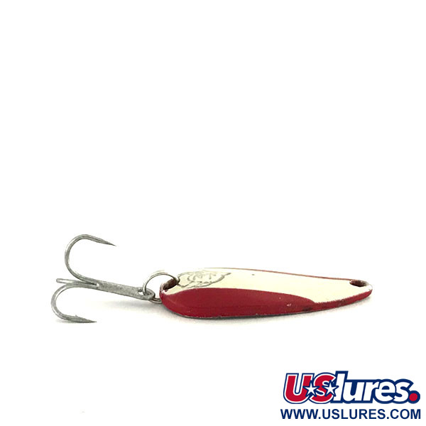 Vintage  Eppinger Dardevle Midget, 3/16oz Red / White / Nickel fishing spoon #8709