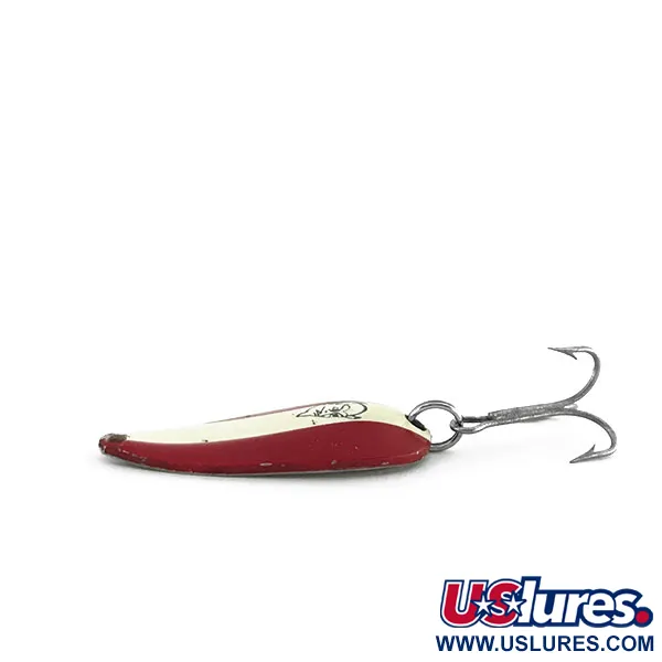 Vintage  Eppinger Dardevle Spinnie, 1/3oz Red / White / Nickel fishing spoon #8710