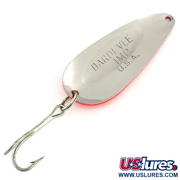 Vintage  Eppinger Dardevle Imp UV, 2/5oz UV Glow in UV light, Fluorescent fishing spoon #8712