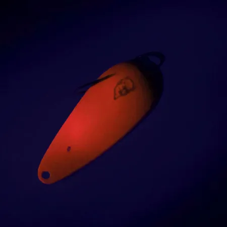 Vintage Eppinger Dardevle Imp UV, 2/5oz UV Glow in UV light, Fluorescent fishing spoon #8712