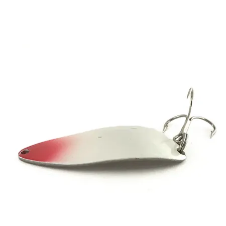 Vintage Seneca Little Cleo (Hula Girl), 1/2oz Pearl / Red / Nickel fishing spoon #8715