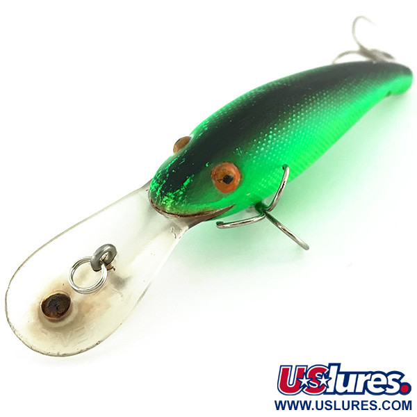 Vintage   Cotton Cordell Wally Diver UV, 1/2oz Green fishing lure #8718