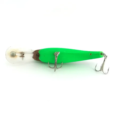 Vintage Cotton Cordell Wally Diver UV, 1/2oz Green fishing lure #8718
