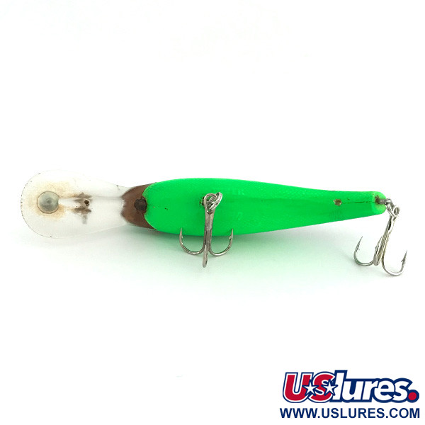 Vintage   Cotton Cordell Wally Diver UV, 1/2oz Green fishing lure #8718