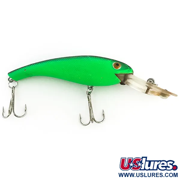 Vintage   Cotton Cordell Wally Diver UV, 1/2oz Green fishing lure #8718