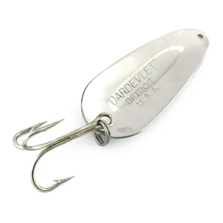Vintage Eppinger Dardevle Dardevlet, 3/4oz Blue / Nickel fishing spoon #8722