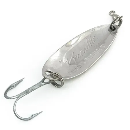 Luhr Jensen Lil' Kroc (Krocodile Stubby), 1/3oz Nickel / Green fishing spoon #8735
