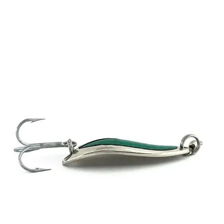 Luhr Jensen Lil' Kroc (Krocodile Stubby), 1/3oz Nickel / Green fishing spoon #8735