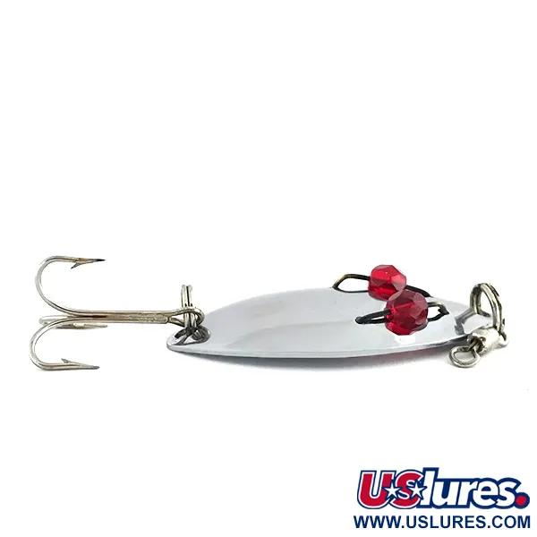 Vintage Hofschneider Red Eye junior, 2/5oz Nickel / Red Eyes fishing spoon #8737