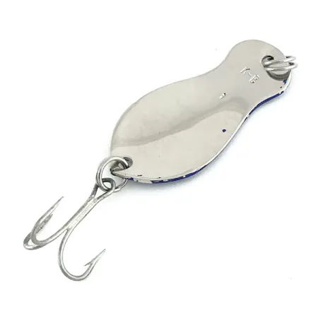 Vintage K-B Bait K-B Spoon 1, 3/16oz Blue Metallic / Nickel fishing spoon #8744