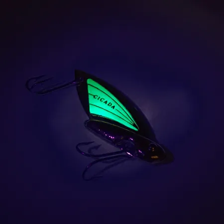 Vintage Reef Runner Cicada, 3/16oz Gold / Green fishing spoon #8745