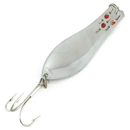 Vintage Herter's Canadian Spoon, 1/3oz Nickel / Red Eyes fishing spoon #8747