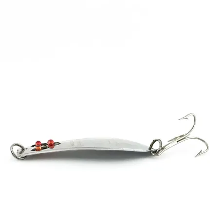 Vintage Herter's Canadian Spoon, 1/3oz Nickel / Red Eyes fishing spoon #8747
