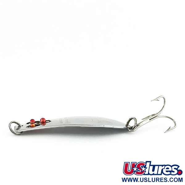 Vintage   Herter's Canadian Spoon, 1/3oz Nickel / Red Eyes fishing spoon #8747