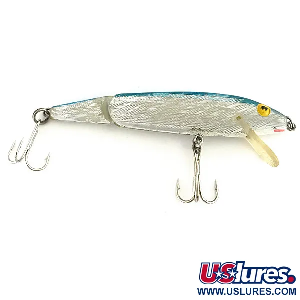 Vintage   Rebel Floater Jointed, 1/4oz Silver / Blue fishing lure #8748