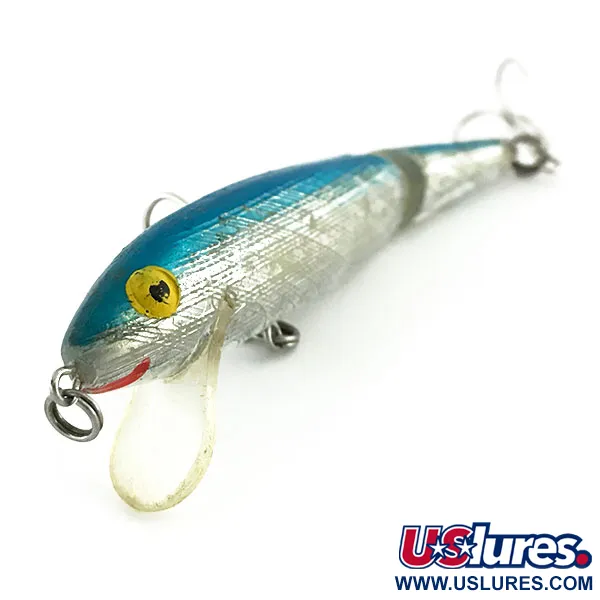 Vintage   Rebel Floater Jointed, 1/4oz Silver / Blue fishing lure #8748