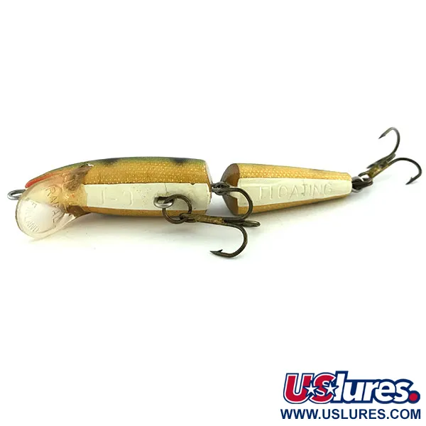 Vintage Rapala Jointed J-9, 1/4oz Fire Tiger fishing lure #8749