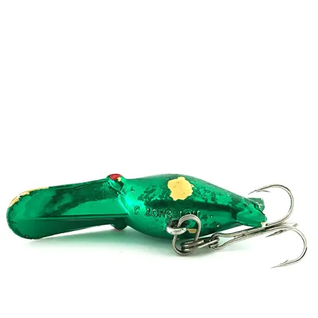 Vintage Luhr Jensen Hot Shot 3, 3/16oz Green Metallic fishing spoon #8750