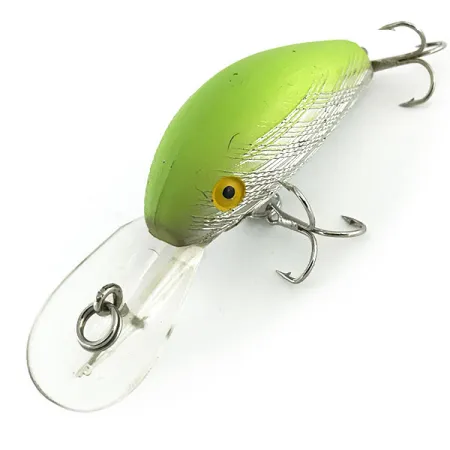 Vintage Rebel Humpy, 1/3oz Silver / Chartreuse fishing lure #8752