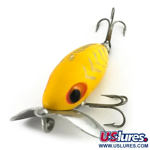 Vintage   Fred Arbogast Jitterbug , 1/4oz Yellow fishing lure #8755