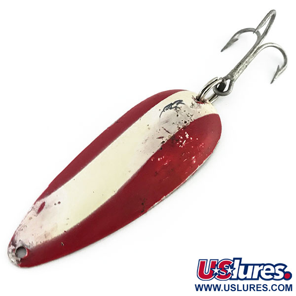 Vintage  Eppinger Dardevle Dardevlet, 3/4oz Red / White / Nickel fishing spoon #8762