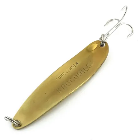 Vintage Luhr Jensen Krocodile Die #3, 1/2oz Gold fishing spoon #8770