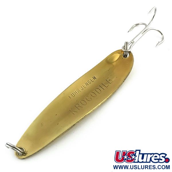 Vintage  Luhr Jensen Krocodile Die #3, 1/2oz Gold fishing spoon #8770